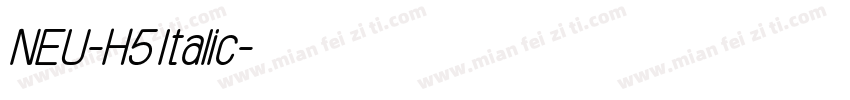 NEU-H5 Italic字体转换
